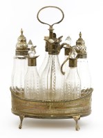 Lot 268 - A George III oval silver cruet