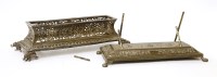 Lot 253 - Two Indian silver scroll holder bases