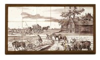 Lot 329 - A large Dutch delft tile picture