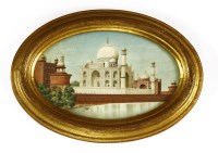 Lot 431 - A large oval miniature on ivory