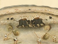 Lot 454 - An Indian painting on mica