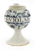 Lot 339 - A Dutch delft apothecary jar