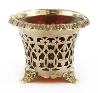 Lot 219 - A small Victorian silver sugar vase/flower vase