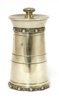 Lot 104 - A modern silver pepper grinder