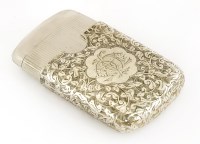 Lot 152 - A late Victorian engraved cigar/cigarette case