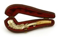 Lot 141 - A Russian silver-gilt cheroot holder