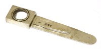 Lot 44 - A late Victorian silver combination bookmark and magnifying glass