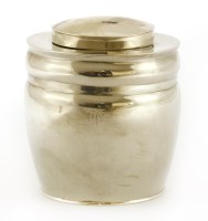 Lot 197 - A George III Scottish silver oval tea caddy
