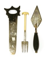 Lot 160 - An electroplated cheese saw