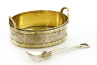 Lot 108 - A Victorian silver gilt trough-form salt