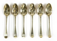 Lot 158 - A good set of six George III Scottish silver tablespoons