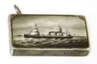 Lot 146 - A silver and enamel Victorian vesta case