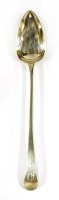 Lot 173 - A George III silver old English pattern basting/gravy spoon