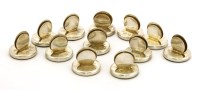 Lot 267 - A set of twelve Irish silver place cardholders