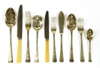 Lot 289 - A canteen of silver cutlery