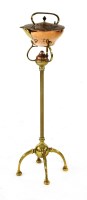 Lot 7 - A copper kettle and burner and stand