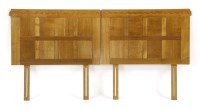 Lot 146 - A pair of Robert 'Mouseman' Thompson oak headboards