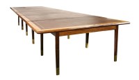 Lot 623 - A tapering five-part rosewood boardroom table