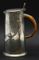 Lot 201 - A  Tudric pewter lidded tankard