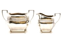 Lot 152 - An Edwardian silver sugar bowl and cream jug