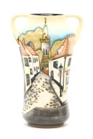Lot 351 - A Moorcroft 'Stoney Lane' twin handled vase