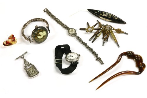 Lot 71 - A silver open faced watch