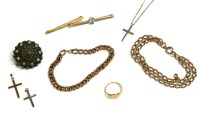 Lot 55 - A 9ct gold two row curb link bracelet with bolt ring clasp