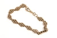 Lot 18 - A 9ct rose gold lozenge shaped panthera bracelet