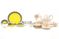Lot 375 - A 1930s six place Tuscan china coffee set