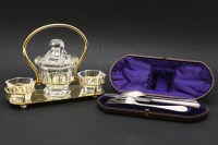Lot 185 - A Baccarat glass condiment set