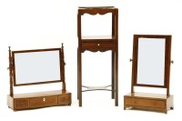 Lot 615 - Two 19th century mahogany box base toilet mirrors