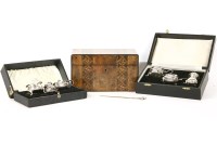 Lot 88 - A 19th century walnut Tunbridge ware tea caddy