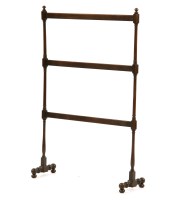 Lot 610 - A Georgian mahogany towel rail