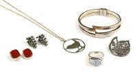 Lot 51 - Two pairs of silver clip on earrings