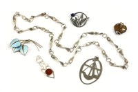 Lot 2 - A silver circular brooch