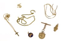 Lot 29 - A 9ct gold T-bar with a 9ct gold St John Ambulance medallion