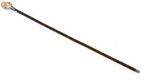 Lot 495 - An ivory and silver mounted walking cane