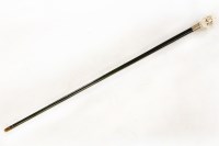 Lot 492 - An ivory mounted walking cane