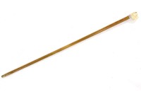 Lot 498 - A silver and ivory walking cane
