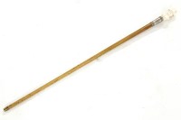 Lot 505 - A silver mounted and ivory handled walking cane