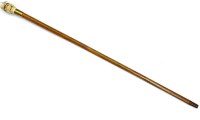 Lot 497 - A Victorian 18ct gold mounted and ivory handled walking cane