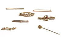 Lot 31 - Seven assorted bar brooches