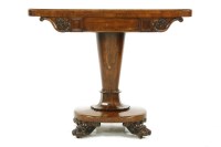 Lot 571A - A Victorian rosewood card table