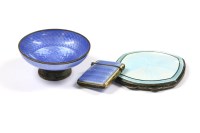 Lot 297 - A 925 silver and enamelled vesta
