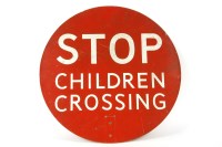 Lot 188 - A vintage enamel lollipop persons sign
