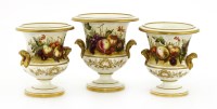 Lot 208A - A garniture of Continental porcelain bough pot
