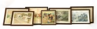 Lot 362 - Seven framed prints on cars and transport