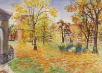 Lot 88 - Frederick Gore RA (1913-2009)
'FALLEN LEAVES