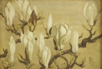 Lot 36 - Modern British School
MAGNOLIAS
Signed with monogram and dated '50 l.r.