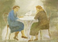 Lot 7 - Tessa Newcomb (b.1955)
TWO WOMEN AND A SEAGULL
Signed with initials and dated 2002 l.l.